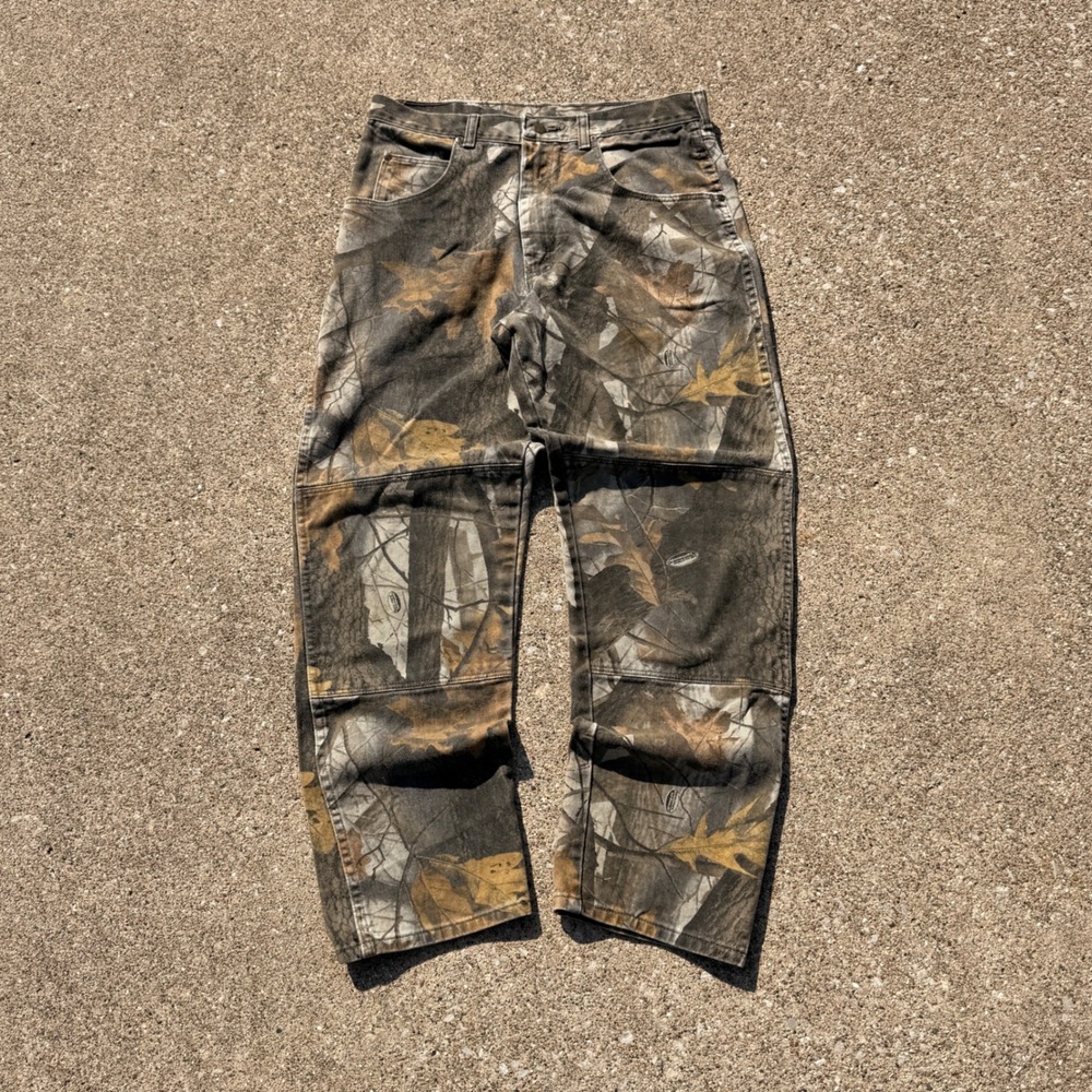 Vintage Wrangler Realtree Camo Jeans 34x32 Brown Excellent Hardwoods Denim